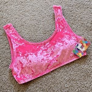 Harley Quinn Pink Velvet Bra